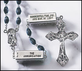 The Mysteries Rosary Black